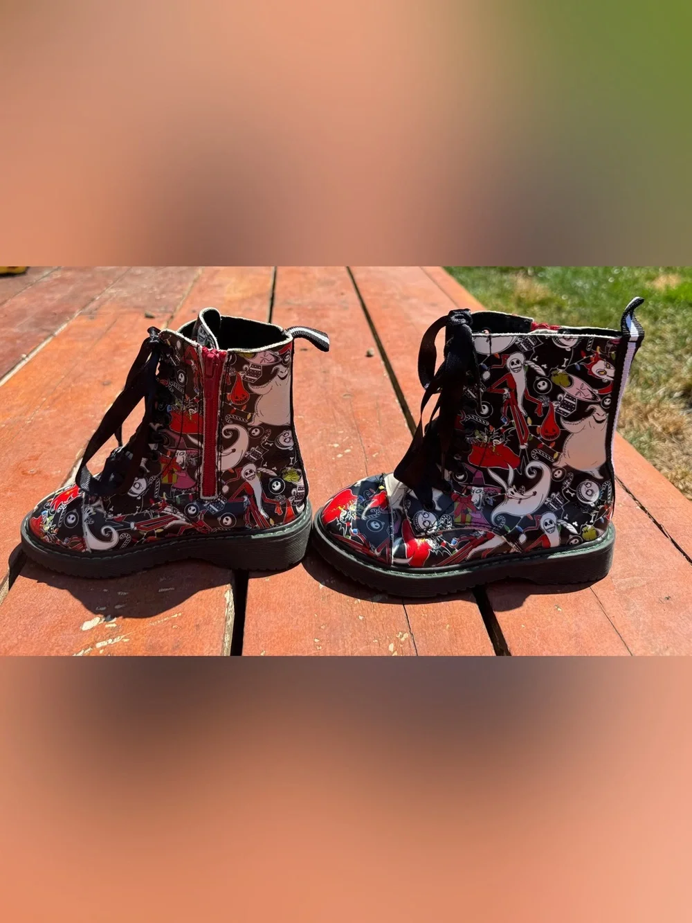 HTF Spellbound Soles Disney The Nightmare Before Christmas Boots kids size 10